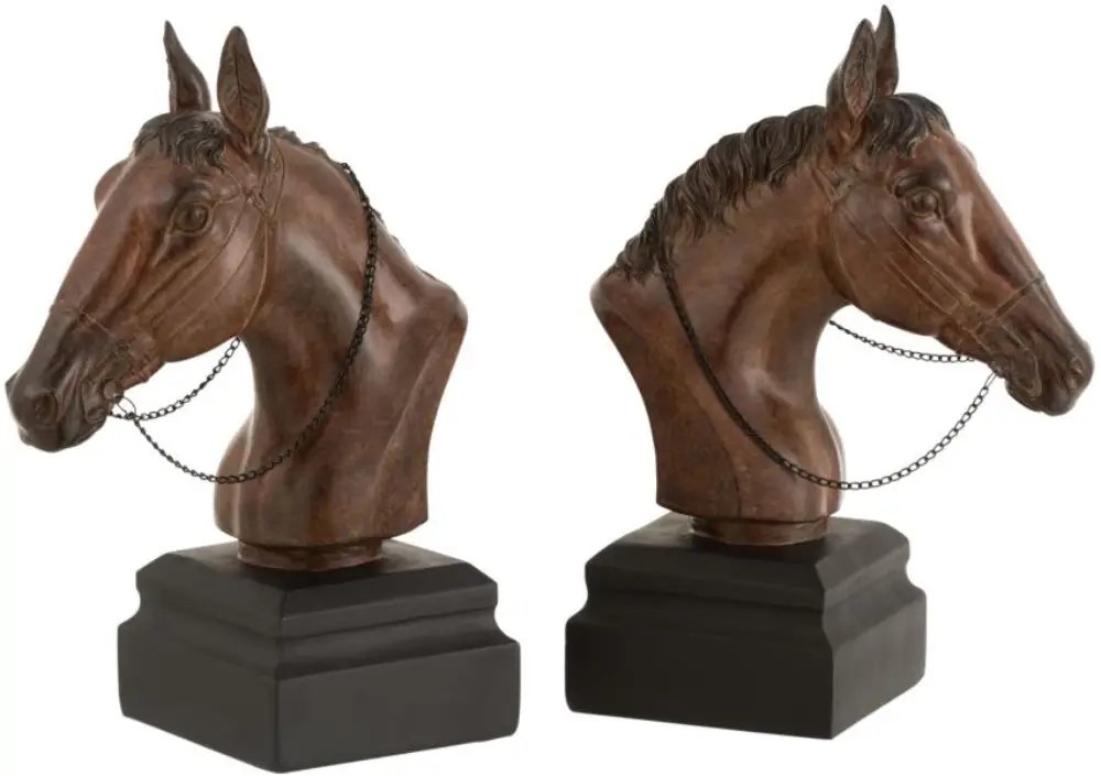 Buchstützen Pferd braun 1 Set | Polyresin 21,5x12x29 cm Maße 1 Stück |