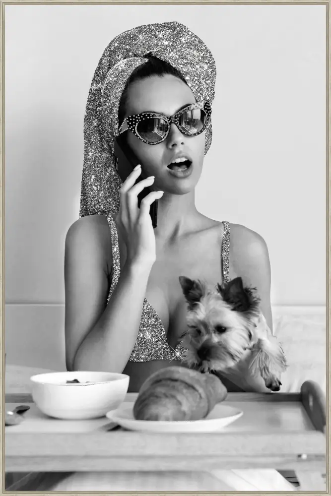Wandbild | Lady With Dog | 80x120 cm