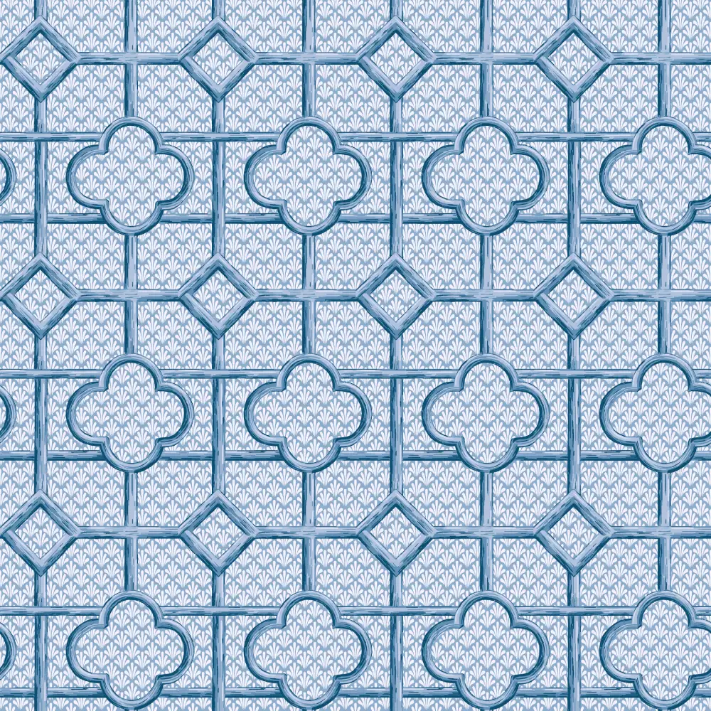 Kissen Reja 40/60 blau/weiß | 100% Baumwolle |