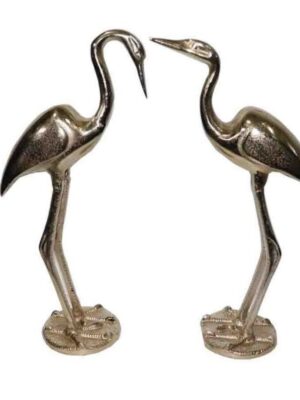 Kraniche 2er Set | Aluguss gold |