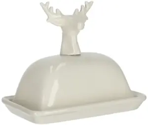 Butterdose, klein Hirsch | Porzellan |