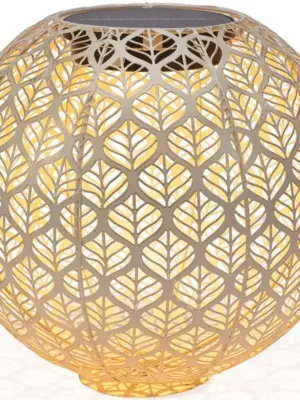 Solar und USB Laterne Grafic | 1LED ww, 1LED kw, Ø 30 cm light beige | Indoor & Outdoor