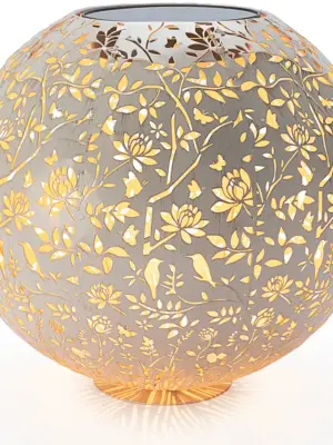 Solar und USB Laterne Ball | 1LED ww, 1LED kw, Ø 30 cm creme | Indoor & Outdoor