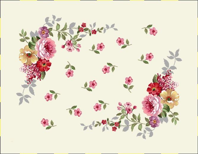 Platzset 50/40 | Gobelin Blumen | 75% PES/22% CO/3% Polyacryl