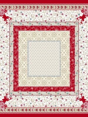 Decke 100/100 | Hirsch rot, Gobelin | 75% PES/22% CO/3% Polyacryl