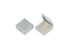Pillendose quadratisch | verchromt 2 geteilt |