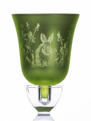 Glasaufsatz Hase | grün, Glas |