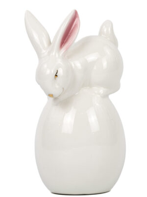 Hase auf Ei | Porzellan |