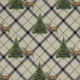 PIKE Creme | Kissen 50×50 | mit Kordel braun Jacquard