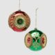 Baumschmuck Kugel Vintage green red 2er set groß