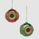 Baumschmuck Kugel Vintage green red 2er set klein