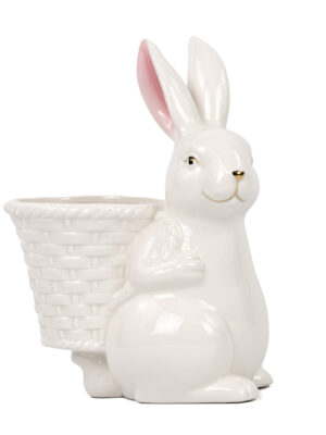 Hase mit Korb | Porzellan |