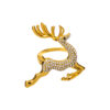 Serviettenring, Hirsch | Strass, gold |