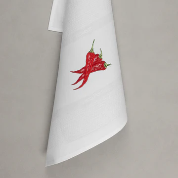 Geschirrtuch Chili weiß 100% Baumwolle