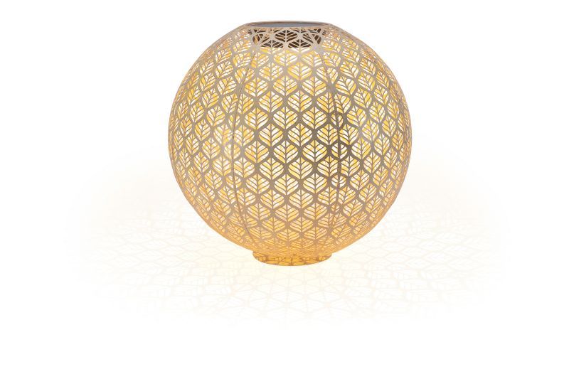 Solar Antic Ball Grafic | 1LED ww, 1 LED kw D40cm, light beige | indoor&outdoor