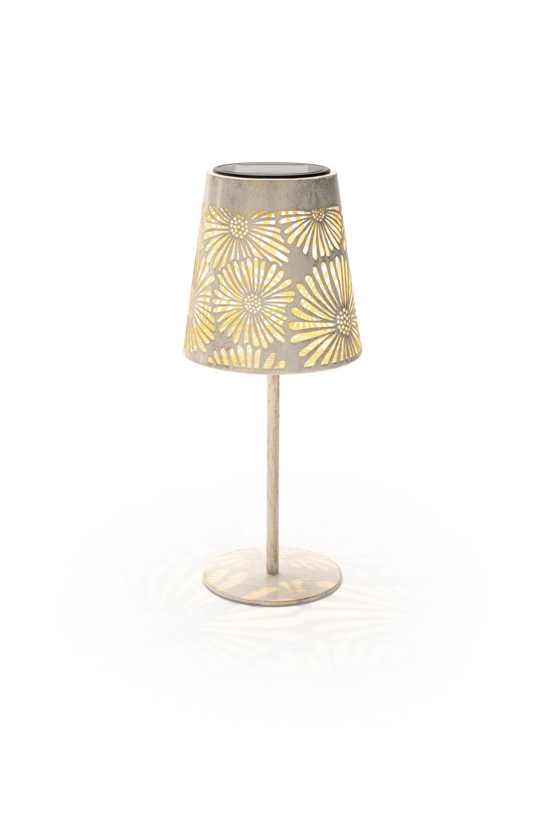 Solar Antic Lamp Blossom | 1LED ww 1LED kw, 13x30cm, white | indoor&outdoor